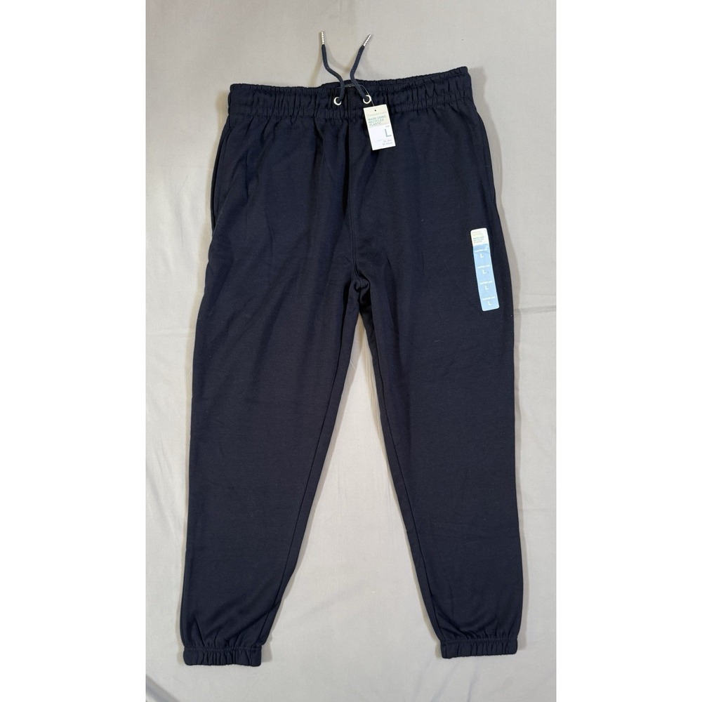 Primark Cares Mens Navy‎ Blue Cuffed Jogger Sweatpants Recycled Size L NWT
